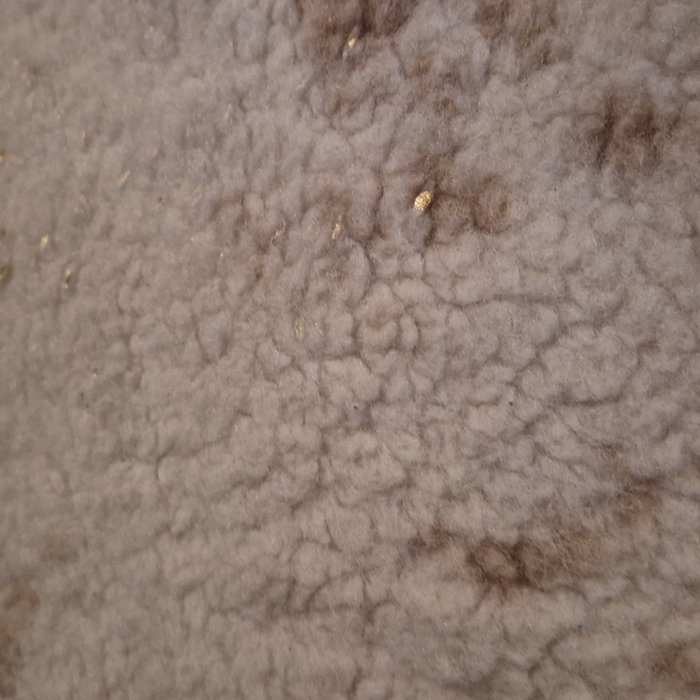Neiman Marcus Cream and Brown Faux Fur Accent Rug - Picture 2 of 5